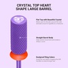 image:imageMelodySusie Large Barrel 332 Tungsten Carbide Nail Drill Bit Crystal Top Pink Heart Shape Fast Remove Acrylic Gel Cuticle Gel Polishing for Manicure Pedicure Pink Blossom Series BitS FinePurple