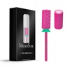 image:imageMelodySusie Large Barrel 332 Tungsten Carbide Nail Drill Bit Crystal Top Pink Heart Shape Fast Remove Acrylic Gel Cuticle Gel Polishing for Manicure Pedicure Pink Blossom Series BitS FinePink Blossom
