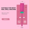 image:imageMelodySusie Large Barrel 332 Tungsten Carbide Nail Drill Bit Crystal Top Pink Heart Shape Fast Remove Acrylic Gel Cuticle Gel Polishing for Manicure Pedicure Pink Blossom Series BitS FinePink Blossom