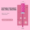 image:imageMelodySusie Large Barrel 332 Tungsten Carbide Nail Drill Bit Crystal Top Pink Heart Shape Fast Remove Acrylic Gel Cuticle Gel Polishing for Manicure Pedicure Pink Blossom Series BitS FinePink Blossom
