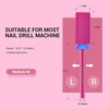 image:imageMelodySusie Large Barrel 332 Tungsten Carbide Nail Drill Bit Crystal Top Pink Heart Shape Fast Remove Acrylic Gel Cuticle Gel Polishing for Manicure Pedicure Pink Blossom Series BitS FinePink Blossom