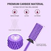 image:imageMelodySusie Large Barrel 332 Tungsten Carbide Nail Drill Bit Crystal Top Pink Heart Shape Fast Remove Acrylic Gel Cuticle Gel Polishing for Manicure Pedicure Pink Blossom Series BitS FinePurple