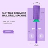 image:imageMelodySusie Large Barrel 332 Tungsten Carbide Nail Drill Bit Crystal Top Pink Heart Shape Fast Remove Acrylic Gel Cuticle Gel Polishing for Manicure Pedicure Pink Blossom Series BitS FinePurple