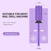 image:imageMelodySusie Large Barrel 332 Tungsten Carbide Nail Drill Bit Crystal Top Pink Heart Shape Fast Remove Acrylic Gel Cuticle Gel Polishing for Manicure Pedicure Pink Blossom Series BitS FinePurple
