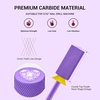 image:imageMelodySusie Large Barrel 332 Tungsten Carbide Nail Drill Bit Crystal Top Pink Heart Shape Fast Remove Acrylic Gel Cuticle Gel Polishing for Manicure Pedicure Pink Blossom Series BitS FinePurple