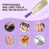 image:imageMelodySusie Large Barrel 332 Tungsten Carbide Nail Drill Bit Crystal Top Pink Heart Shape Fast Remove Acrylic Gel Cuticle Gel Polishing for Manicure Pedicure Pink Blossom Series BitS FinePurple