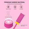 image:imageMelodySusie Large Barrel 332 Tungsten Carbide Nail Drill Bit Crystal Top Pink Heart Shape Fast Remove Acrylic Gel Cuticle Gel Polishing for Manicure Pedicure Pink Blossom Series BitS FinePink Blossom