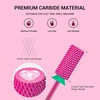 image:imageMelodySusie Large Barrel 332 Tungsten Carbide Nail Drill Bit Crystal Top Pink Heart Shape Fast Remove Acrylic Gel Cuticle Gel Polishing for Manicure Pedicure Pink Blossom Series BitS FinePink Blossom