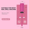 image:imageMelodySusie Large Barrel 332 Tungsten Carbide Nail Drill Bit Crystal Top Pink Heart Shape Fast Remove Acrylic Gel Cuticle Gel Polishing for Manicure Pedicure Pink Blossom Series BitS FinePink Blossom