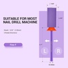 image:imageMelodySusie Large Barrel 332 Tungsten Carbide Nail Drill Bit Crystal Top Pink Heart Shape Fast Remove Acrylic Gel Cuticle Gel Polishing for Manicure Pedicure Pink Blossom Series BitS FinePurple