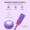 image:imageMelodySusie Large Barrel 332 Tungsten Carbide Nail Drill Bit Crystal Top Pink Heart Shape Fast Remove Acrylic Gel Cuticle Gel Polishing for Manicure Pedicure Pink Blossom Series BitS FinePurple