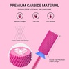 image:imageMelodySusie Large Barrel 332 Tungsten Carbide Nail Drill Bit Crystal Top Pink Heart Shape Fast Remove Acrylic Gel Cuticle Gel Polishing for Manicure Pedicure Pink Blossom Series BitS FinePink Blossom