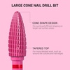 image:imageMelodySusie Large Cone Nail Drill Bits 332 Carbide Tungsten Multifunction Bits Fast Remove Acrylic or Hard Gel for Manicure Pedicure Salon Professional or Beginner Purple MediumPink Blossom