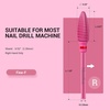 image:imageMelodySusie Large Cone Nail Drill Bits 332 Carbide Tungsten Multifunction Bits Fast Remove Acrylic or Hard Gel for Manicure Pedicure Salon Professional or Beginner Purple MediumPink Blossom