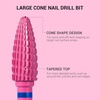 image:imageMelodySusie Large Cone Nail Drill Bits 332 Carbide Tungsten Multifunction Bits Fast Remove Acrylic or Hard Gel for Manicure Pedicure Salon Professional or Beginner Purple MediumPink Blossom