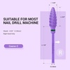 image:imageMelodySusie Large Cone Nail Drill Bits 332 Carbide Tungsten Multifunction Bits Fast Remove Acrylic or Hard Gel for Manicure Pedicure Salon Professional or Beginner Purple MediumPurple