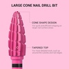 image:imageMelodySusie Large Cone Nail Drill Bits 332 Carbide Tungsten Multifunction Bits Fast Remove Acrylic or Hard Gel for Manicure Pedicure Salon Professional or Beginner Purple MediumPink Blossom
