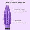 image:imageMelodySusie Large Cone Nail Drill Bits 332 Carbide Tungsten Multifunction Bits Fast Remove Acrylic or Hard Gel for Manicure Pedicure Salon Professional or Beginner Purple MediumPurple