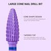 image:imageMelodySusie Large Cone Nail Drill Bits 332 Carbide Tungsten Multifunction Bits Fast Remove Acrylic or Hard Gel for Manicure Pedicure Salon Professional or Beginner Purple MediumPurple