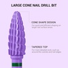 image:imageMelodySusie Large Cone Nail Drill Bits 332 Carbide Tungsten Multifunction Bits Fast Remove Acrylic or Hard Gel for Manicure Pedicure Salon Professional or Beginner Purple MediumPurple