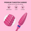 image:imageMelodySusie Large Cone Nail Drill Bits 332 Carbide Tungsten Multifunction Bits Fast Remove Acrylic or Hard Gel for Manicure Pedicure Salon Professional or Beginner Purple MediumPink Blossom