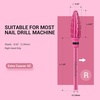 image:imageMelodySusie Large Cone Nail Drill Bits 332 Carbide Tungsten Multifunction Bits Fast Remove Acrylic or Hard Gel for Manicure Pedicure Salon Professional or Beginner Purple MediumPink Blossom