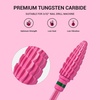 image:imageMelodySusie Large Cone Nail Drill Bits 332 Carbide Tungsten Multifunction Bits Fast Remove Acrylic or Hard Gel for Manicure Pedicure Salon Professional or Beginner Purple MediumPink Blossom