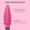 image:imageMelodySusie Large Cone Nail Drill Bits 332 Carbide Tungsten Multifunction Bits Fast Remove Acrylic or Hard Gel for Manicure Pedicure Salon Professional or Beginner Purple MediumPink Blossom