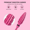 image:imageMelodySusie Large Cone Nail Drill Bits 332 Carbide Tungsten Multifunction Bits Fast Remove Acrylic or Hard Gel for Manicure Pedicure Salon Professional or Beginner Purple MediumPink Blossom