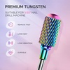 image:imageMelodySusie Nail Drill Bits Set 7pcs Tungsten Carbide Diamond Nail Drill Bits for Acrylic Nails Poly Gel Cuticle Remove 332 Professional Nail Bits for Nail Drill Efile Manicure Pedicure ToolsAcolorful
