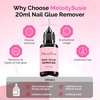image:imageMelodySusie Nail Glue for Press on Nails Acrylic Nail Tips QuickDrying Super Strong Long Lasting Adhesive for Fake Nails No UV Lamp Needed with Easy Application 10ml105 Fl Oz Pack of 1