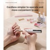 image:imageMelodySusie PenShaped Portable Cordless Nail Drill PC180E 25000RPM Rechargeable Electric File with LED Display for All Nail Care Manicure Shaping amp Acrylic Gel Removal for Nail Artists DIY at HomeChampagne White