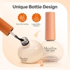 image:imageMelodySusie PlantBased 165ml 2Pcs Gel Base and Glassy Top Coat Set Unique TiltandStand Bottle for Easy Gel Access TPOampHEMAampHPMA Free No Wipe Foundation for UV Light Cured with Long Wear Shine