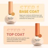 image:imageMelodySusie PlantBased 165ml 2Pcs Gel Base and Glassy Top Coat Set Unique TiltandStand Bottle for Easy Gel Access TPOampHEMAampHPMA Free No Wipe Foundation for UV Light Cured with Long Wear Shine