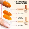image:imageMelodySusie PlantBased 165ml 2Pcs Gel Base and Glassy Top Coat Set Unique TiltandStand Bottle for Easy Gel Access TPOampHEMAampHPMA Free No Wipe Foundation for UV Light Cured with Long Wear Shine