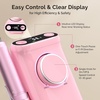 image:imageMelodySusie Portable ClipOn Rechargeable Nail Drill with Tilted Display Design SM320G 35000RPM HighEfficiency EFile for All Manicure Shaping amp Gel Removal Perfect for Advanced Home amp Salon UsePink