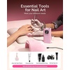 image:imageMelodySusie SC300F Cordless Nail Drill amp PPlus30F UV Lamp Starter Kit for Manicure amp Gel Nails Ideal Kit for Home Salon Nail Learners amp Hobbyists Pink