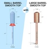image:imageMelodySusie Safety Nail Drill Bits 332 Smooth Round Top Small Barrel Carbide Bits Fast Remove Acrylic or Hard Gel for Manicure Pedicure Salon Professional or Beginner Pink Blossom CoarseLight Blue