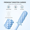 image:imageMelodySusie Safety Nail Drill Bits 332 Smooth Round Top Small Barrel Carbide Bits Fast Remove Acrylic or Hard Gel for Manicure Pedicure Salon Professional or Beginner Pink Blossom CoarseLight Blue