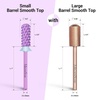 image:imageMelodySusie Safety Nail Drill Bits 332 Smooth Round Top Small Barrel Carbide Bits Fast Remove Acrylic or Hard Gel for Manicure Pedicure Salon Professional or Beginner Pink Blossom CoarsePurple