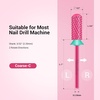 image:imageMelodySusie Safety Nail Drill Bits 332 Smooth Round Top Small Barrel Carbide Bits Fast Remove Acrylic or Hard Gel for Manicure Pedicure Salon Professional or Beginner Pink Blossom CoarsePink Blossom