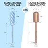 image:imageMelodySusie Safety Nail Drill Bits 332 Smooth Round Top Small Barrel Carbide Bits Fast Remove Acrylic or Hard Gel for Manicure Pedicure Salon Professional or Beginner Pink Blossom CoarseLight Blue