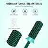 image:imageMelodySusie Safety Nail Drill Bits 332 Smooth Round Top Small Barrel Carbide Bits Fast Remove Acrylic or Hard Gel for Manicure Pedicure Salon Professional or Beginner Pink Blossom CoarseGreen