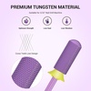 image:imageMelodySusie Safety Nail Drill Bits 332 Smooth Round Top Small Barrel Carbide Bits Fast Remove Acrylic or Hard Gel for Manicure Pedicure Salon Professional or Beginner Pink Blossom CoarsePurple