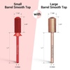 image:imageMelodySusie Safety Nail Drill Bits 332 Smooth Round Top Small Barrel Carbide Bits Fast Remove Acrylic or Hard Gel for Manicure Pedicure Salon Professional or Beginner Pink Blossom CoarseRed