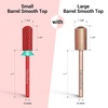 image:imageMelodySusie Safety Nail Drill Bits 332 Smooth Round Top Small Barrel Carbide Bits Fast Remove Acrylic or Hard Gel for Manicure Pedicure Salon Professional or Beginner Pink Blossom CoarseRed