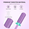 image:imageMelodySusie Safety Nail Drill Bits 332 Smooth Round Top Small Barrel Carbide Bits Fast Remove Acrylic or Hard Gel for Manicure Pedicure Salon Professional or Beginner Pink Blossom CoarsePurple