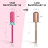 image:imageMelodySusie Safety Nail Drill Bits 332 Smooth Round Top Small Barrel Carbide Bits Fast Remove Acrylic or Hard Gel for Manicure Pedicure Salon Professional or Beginner Pink Blossom CoarsePink Blossom