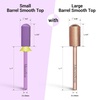image:imageMelodySusie Safety Nail Drill Bits 332 Smooth Round Top Small Barrel Carbide Bits Fast Remove Acrylic or Hard Gel for Manicure Pedicure Salon Professional or Beginner Pink Blossom CoarsePurple