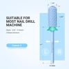 image:imageMelodySusie Safety Nail Drill Bits 332 Smooth Round Top Small Barrel Carbide Bits Fast Remove Acrylic or Hard Gel for Manicure Pedicure Salon Professional or Beginner Pink Blossom CoarseLight Blue